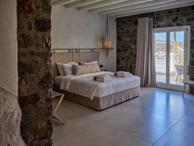 Bedroom 3, Mykonos Panormos Villas, South Aegean