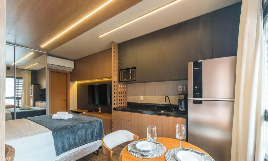 Private kitchen 2, Studio 750 m From the Beach in Barra Eub0707, Salvador