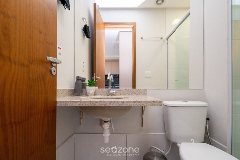 Bathroom, Strategic Apt, Jardim Goias - Tho2707, Goiania