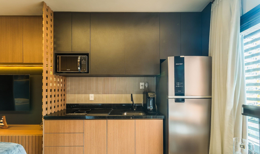 Private kitchen 3, Studio 750 m From the Beach in Barra Eub0707, Salvador