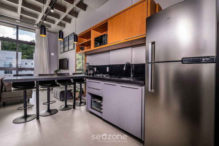 Private kitchen 5, Cozy Loft 750m From Canas Beach - Tps311, Florianopolis