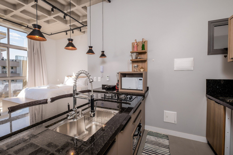 Private kitchen 4, Studio for Couples 750m From Canas Beach Tps204, Florianopolis