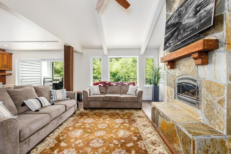 Interior 2, Three-story Slopeside Townhome w/ Custom Stone Bar, Anchorage