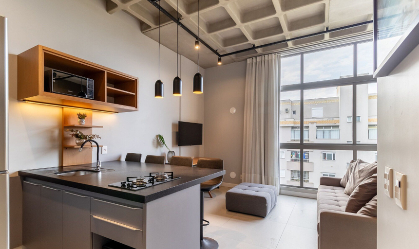 Interior 3, New and Modern Loft 750m From Canas Beach Tps303, Florianopolis