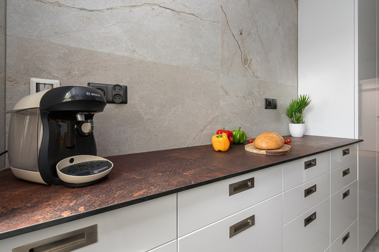 Private kitchen 2, Lumina 3-room Apart near Arkadia Mall, Warsaw