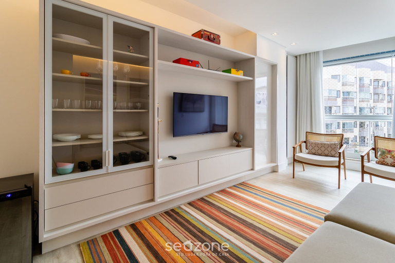 Living area 4, Apart in Condo. by the sea w/ Pool Ear0401, Florianopolis