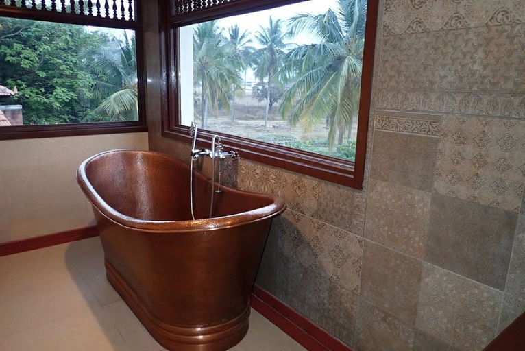 Bathroom 5, Hoysala Village Resort, Hassan