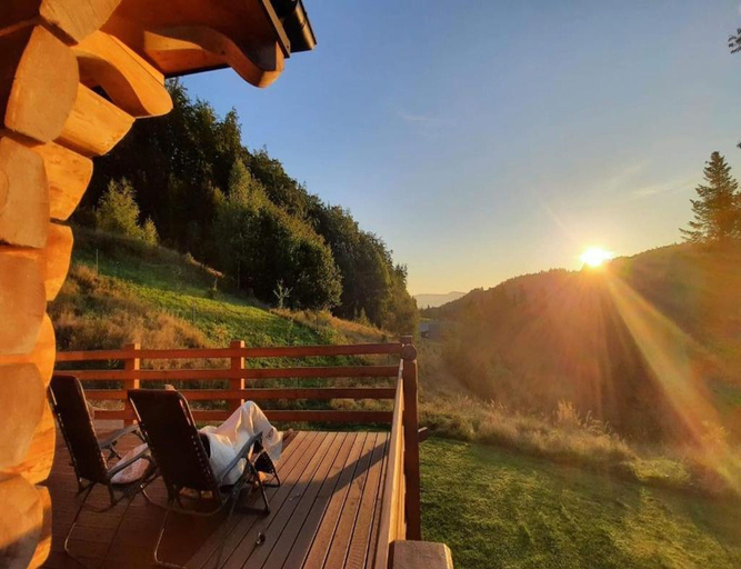 View from property 5, Comfortable Holiday Villa in the Mountains, Sauna, Nowy Sącz