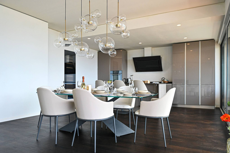 Dining room 3, Luxury Corba Lake View Apartment With Terrace, Lugano
