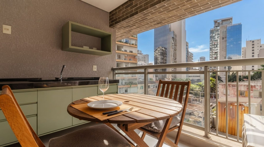 Room 4, Studio com Varanda Perto do Metr em Pinheiros, São Paulo