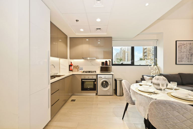 Private kitchen, Bloomfields 2BR in Azizi Riviera 43, Dubai