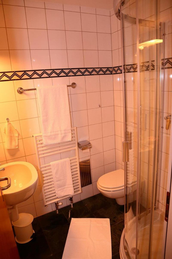 Bathroom 2, Hotel-Rotisserie La Tour Rouge, Delémont