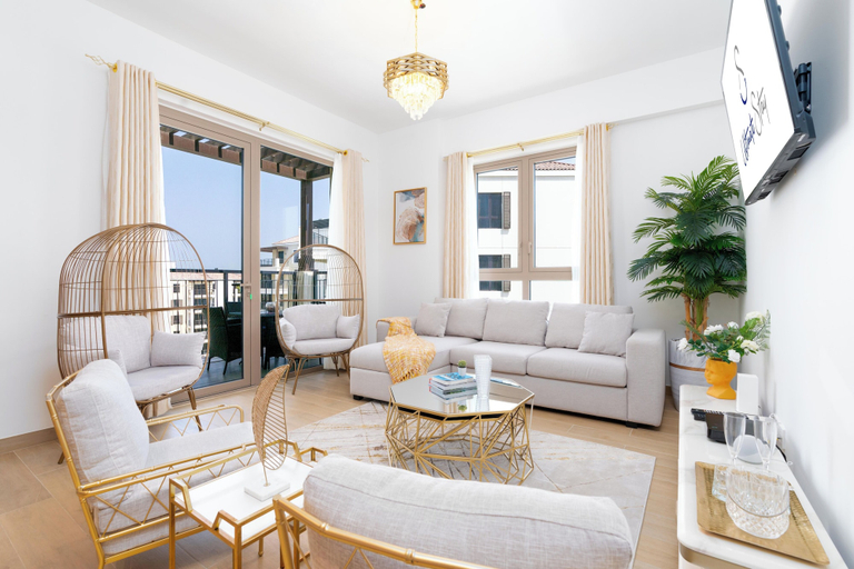 Living area 4, bnbme - La Voile 1 - 1BR, Dubai