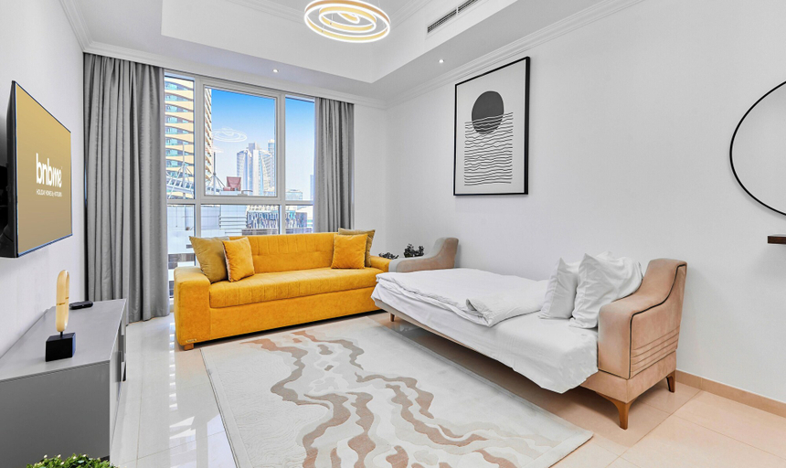 Interior, bnbme - Dunya Tower - 1BR, Dubai
