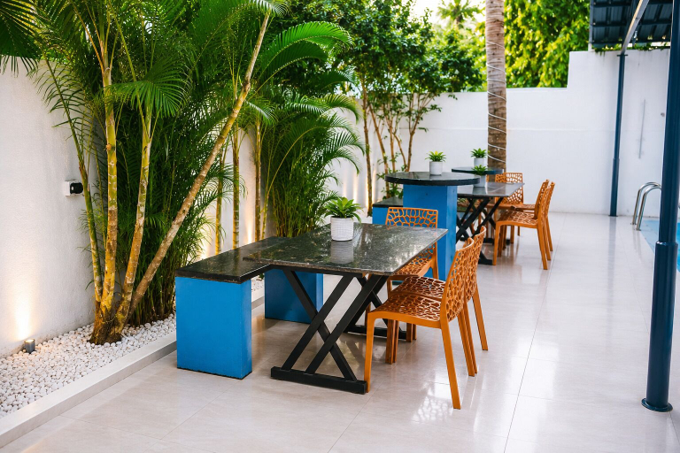 Outdoor dining 4, Glow Residency, Puducherry