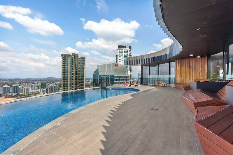 Interior 4, Top Floor! 2bed/2bath/1car/pool ~ Views ~ CBD, Brisbane