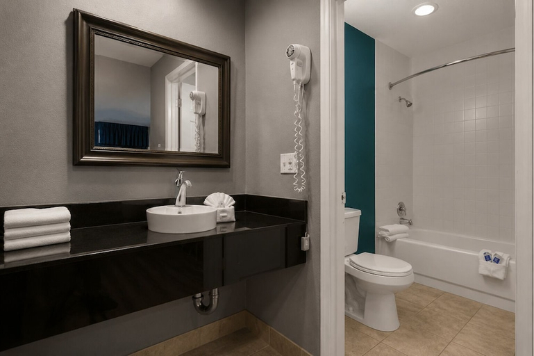 Bathroom 4, Vagabond Inn Bakersfield South, Kern