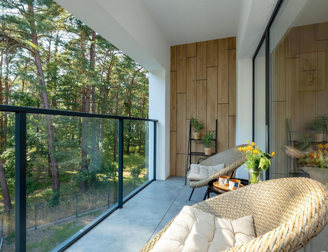 Balcony, Holiday Studio With air Conditioning, Summer Pool, Kamień