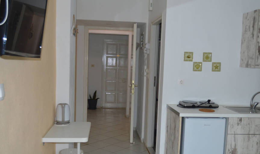 Interior, Small Studio With Balcony, Pool and Beach in 100m, Crete