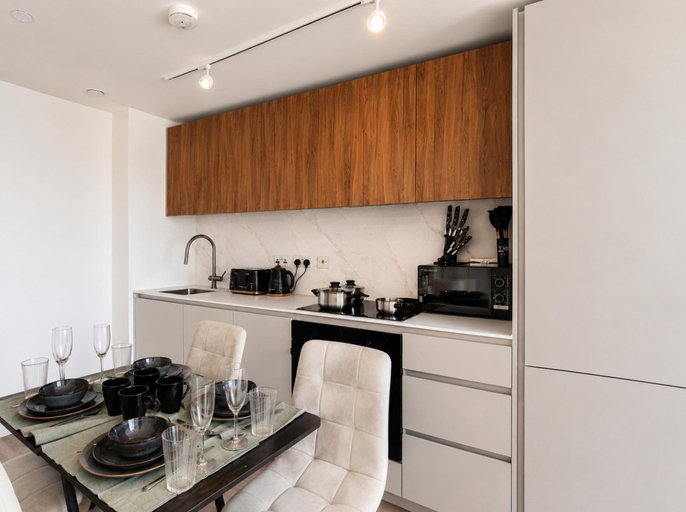 Private kitchen, Central Birmingham 1-bed Apartment, Sleeps 2, Birmingham
