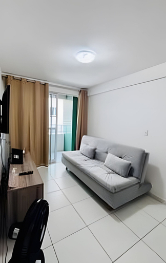 Living area 4, Conforto em Cabo Branco 2 Qtos - Piscina, João Pessoa
