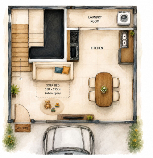 Floor plan 4, LaBriza By SanLiving - 2BR - PIK2, Tangerang