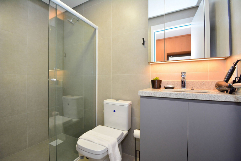 Bathroom, Studio em frente a UFSC e HU - 106A VIVA, Florianopolis