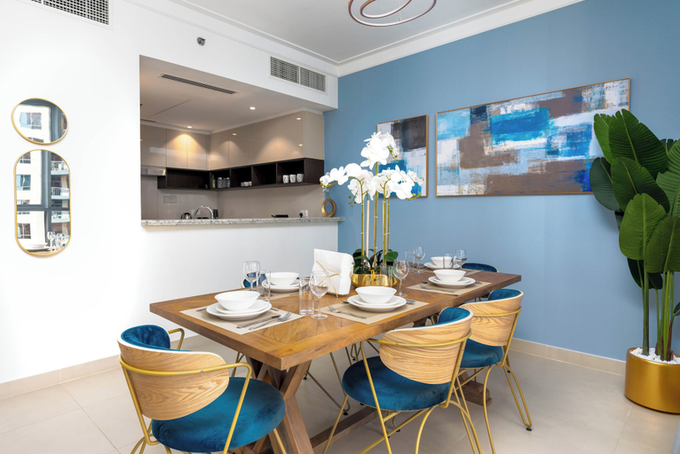 Dining 2, bnbme - Dubai Creek Residences - 2BR, Dubai