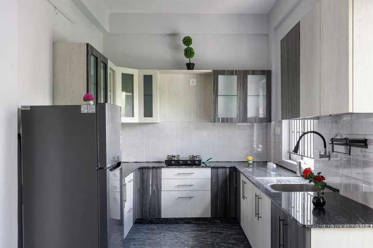 Private kitchen 5, Indigo Studio by Jadecaps 1bhk New Town Kolkata, North 24 Parganas