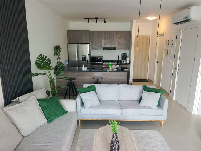Living room 3, Spacious 1-bedroom Apartment With Shared Pool in Punta Cana, Salvaleon de Higuey