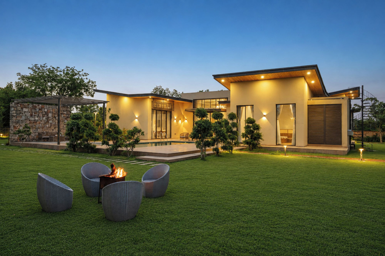 Property grounds 5, ELIVAAS El Bosque 4 BHK Villa With Pool, Jaipur