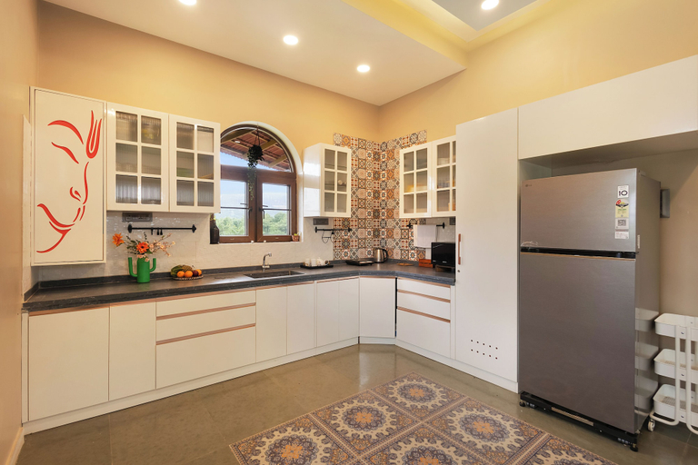 Private kitchen 2, Alaya Stays Sreelakam 4BHK with Pvt Pool, Raigarh