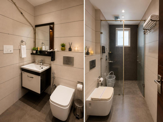 Bathroom, Hotel Aura IP Grand Karkardooma Metro, Delhi