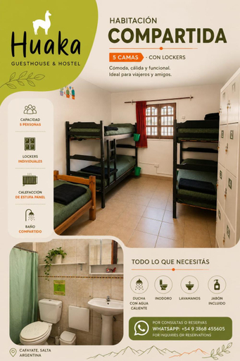 Bedroom 2, Huaka Hostel and Guest house, Cafayate
