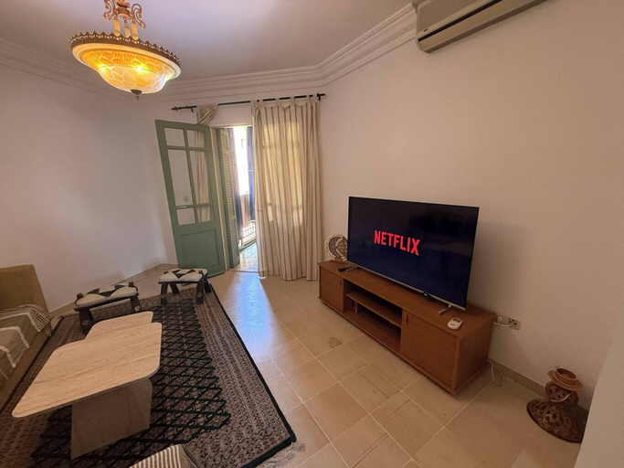 Living room, Modern Apartment With Pool in Yasmine Hammamet, Hammamet