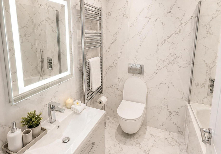 Bathroom 5, North West London 3-bed Flat, Sleeps 7 With Garden, London