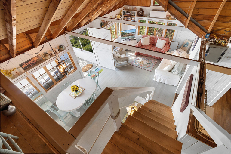 Living area 3, Sunset Cottage: Bayfront 3BR Cottage With Beach Access, Fire Pit, Wifi, and Acadia Nearby, Hancock