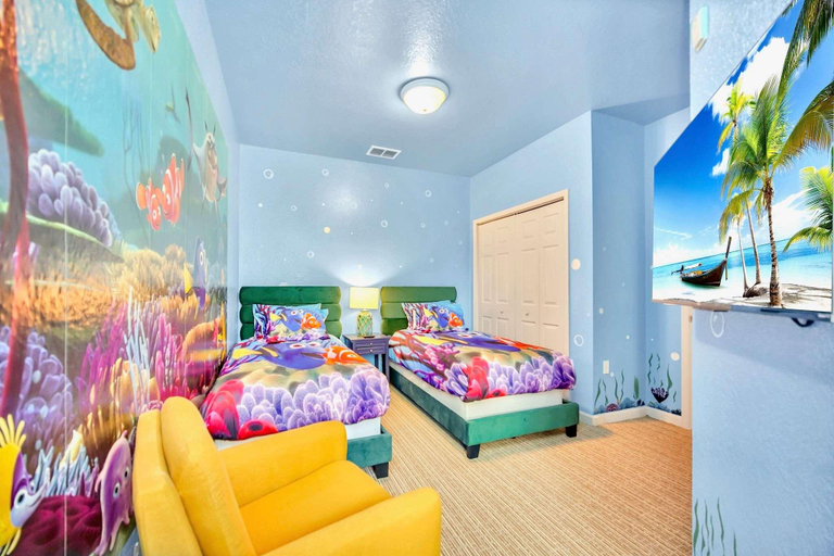 Bedroom 3, Upstay: Stylish 3BR Condo w Patio—near Disney, Orange