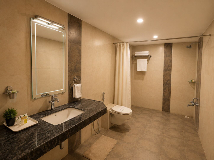 Bathroom 4, Asiatic Pride Resort, Amreli