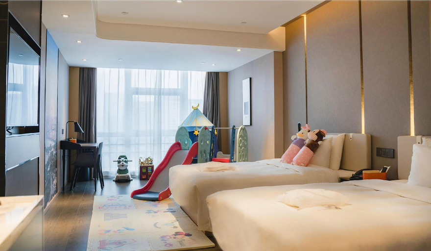 Bedroom 2, Asia Pacific Hotel, Binhai High-speed Railway Station, Tanggu Business District, Tianjin, Tianjin