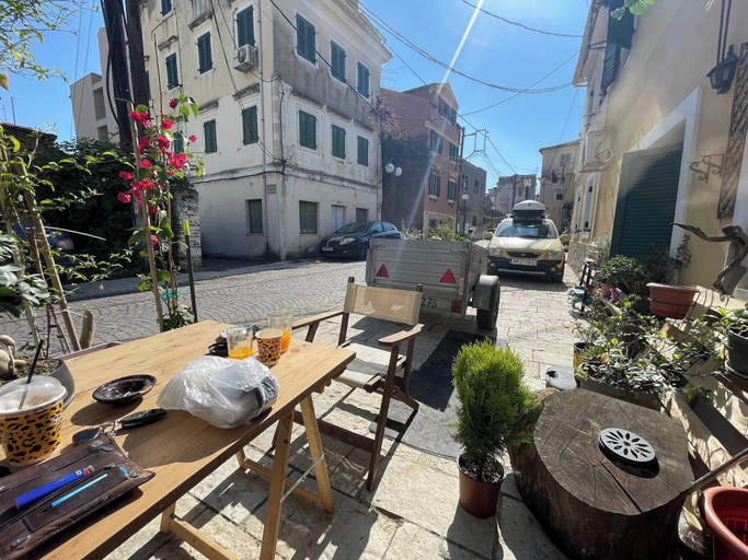 Outdoor dining 2, The Mooring House in Corfu Island Kerkira, Ionian Islands