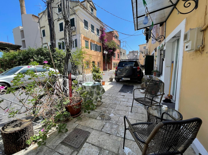 Outdoor dining 4, The Mooring House in Corfu Island Kerkira, Ionian Islands