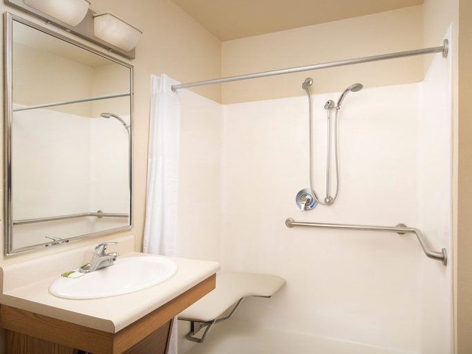 Bathroom 5, WoodSpring Suites Chicago Romeoville, Will