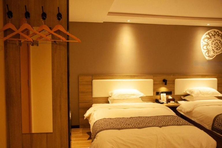 Bedroom 2, Shell Hotel Shanxi Xinzhou Wuning County Fengwu Square, Xinzhou