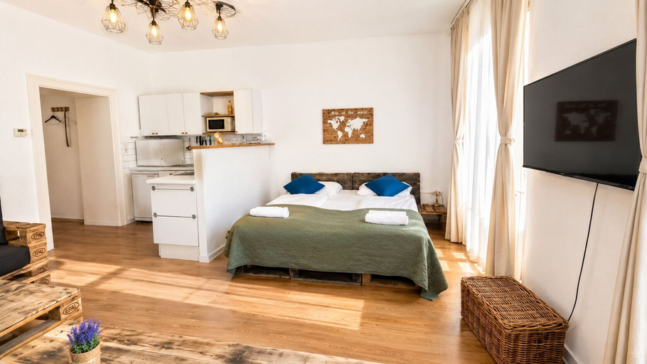 Room 2, Elegant 1BR Near Belvedere & Rennweg, Wien
