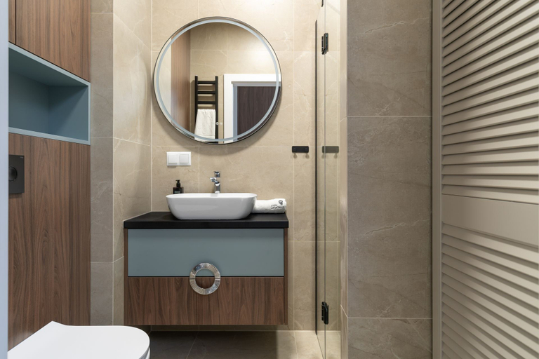 Bathroom, Apartment with a roof terrace - Seaside, Gdańsk City