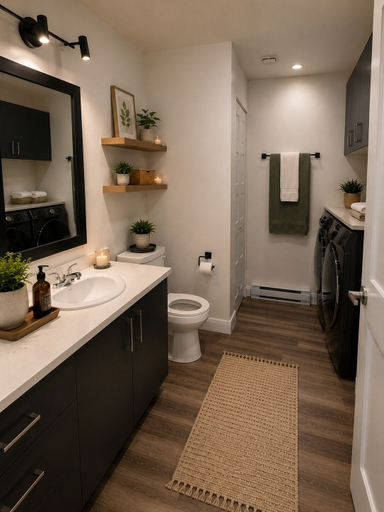 Bathroom, All Inclusive Apartment Long Stays, Mirabel