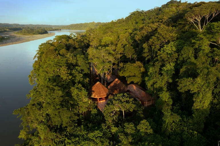 Aerial view, Minga Lodge & Sanctuary, Tena