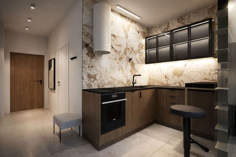 Private kitchen, Amaretto by Kairos Apartments, Gliwice City