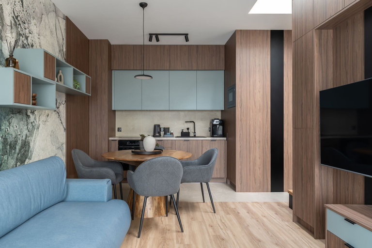Private kitchenette, Apartment with a roof terrace - Seaside, Gdańsk City